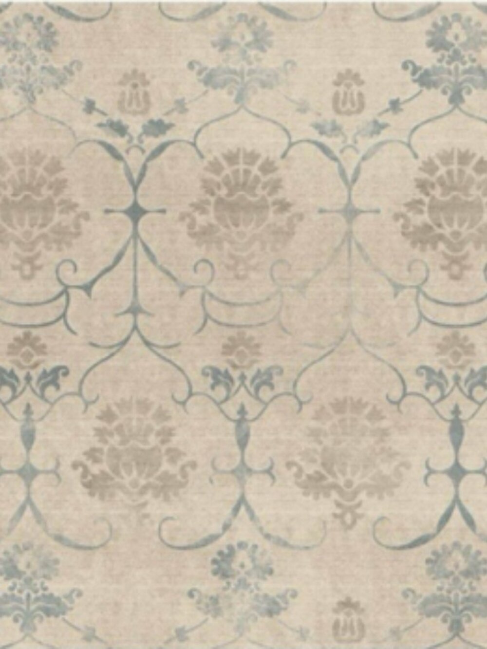 Ruggable Leila Creme Vintage 100% Polyester 8' x 10' Floral Print Rug Cover